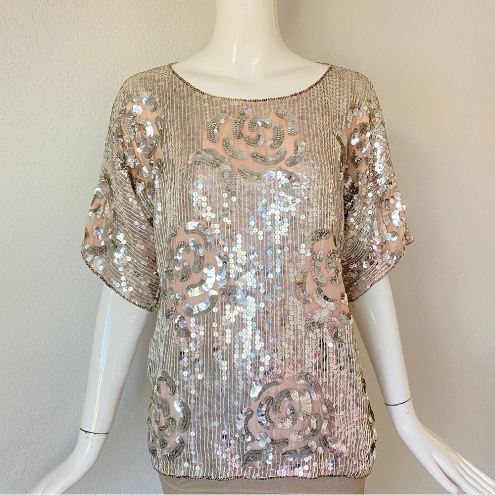 Silk sequin blouse